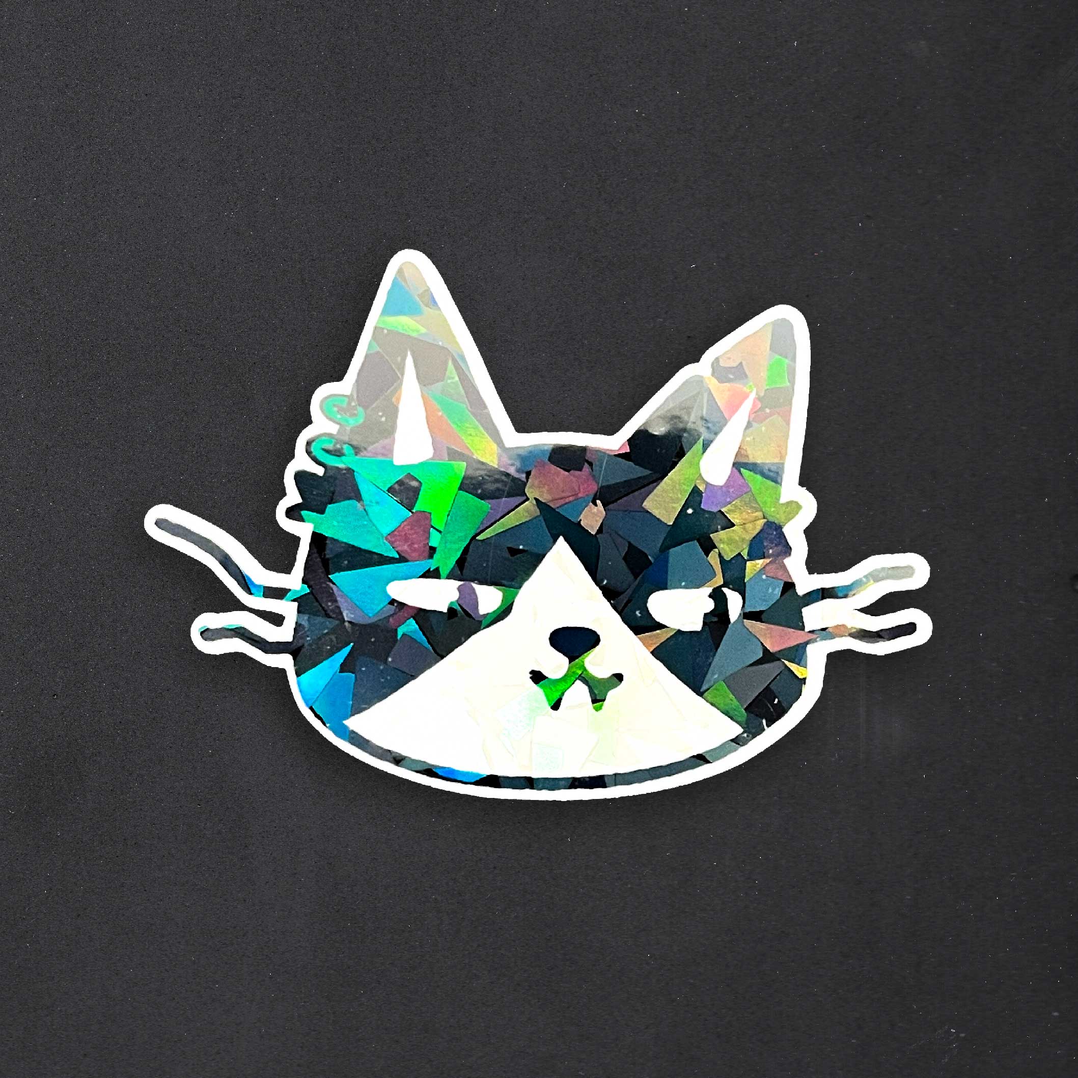 Kırık cam kaplamalı sticker yakın çekim