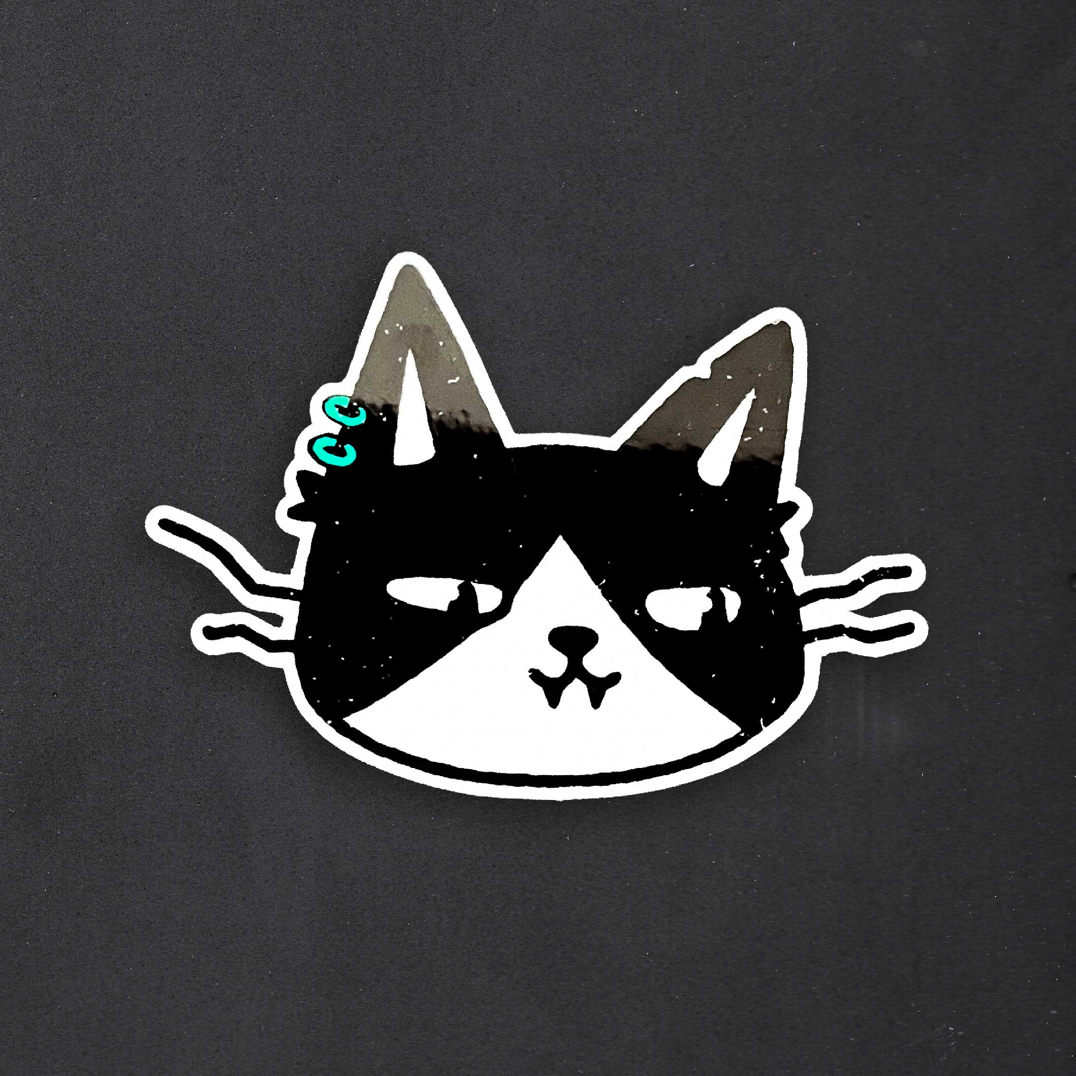 Parlak kaplamalı sticker yakın çekim